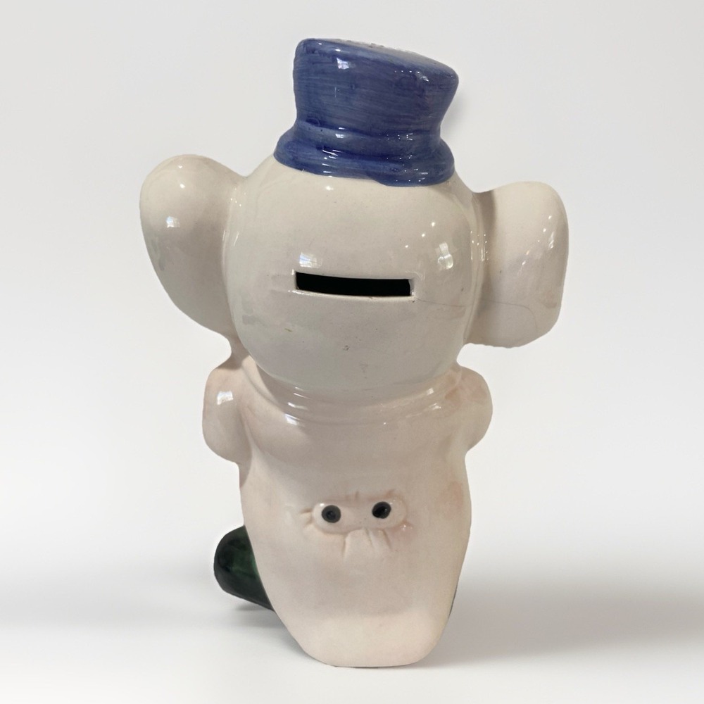Vintage Ceramic Elephant Cellist Bank 1950's Carnival Prize Whimsical and Rare - Picture 2 of 12